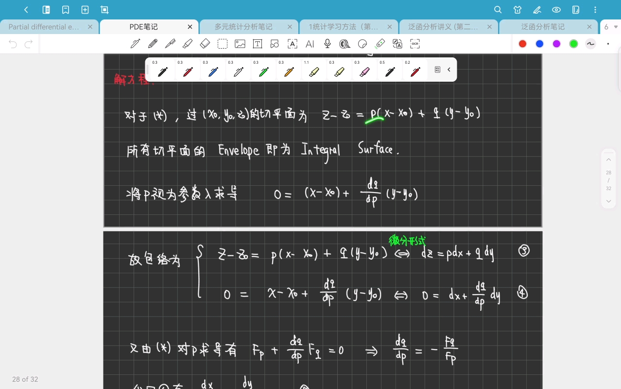 偏微分方程06-Chapter 1.7 一般一阶二元偏微分方程的求解-20250925