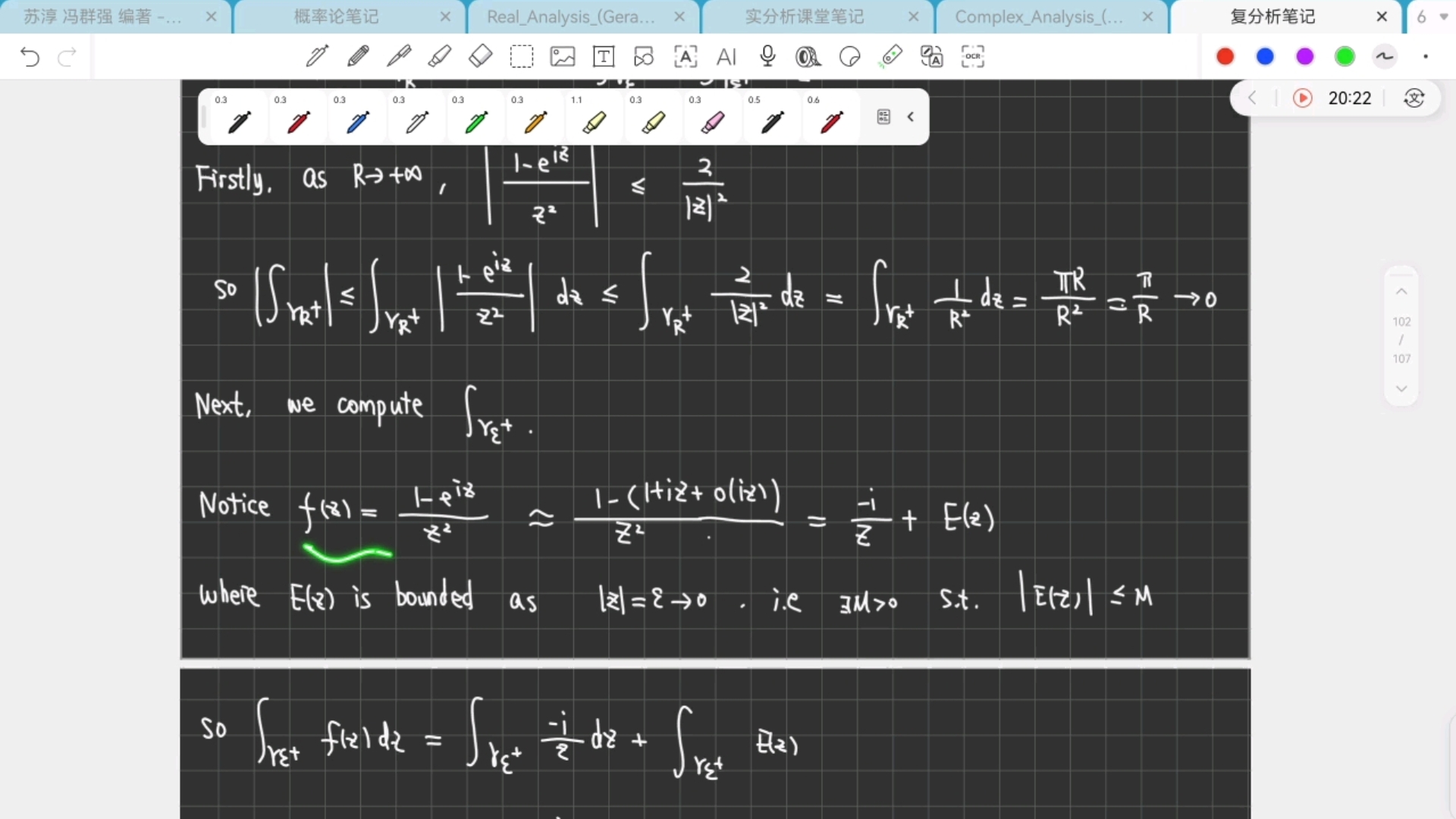 复分析12-Chapter 2.4余、2.3 Evaluation of some integrals-20250328