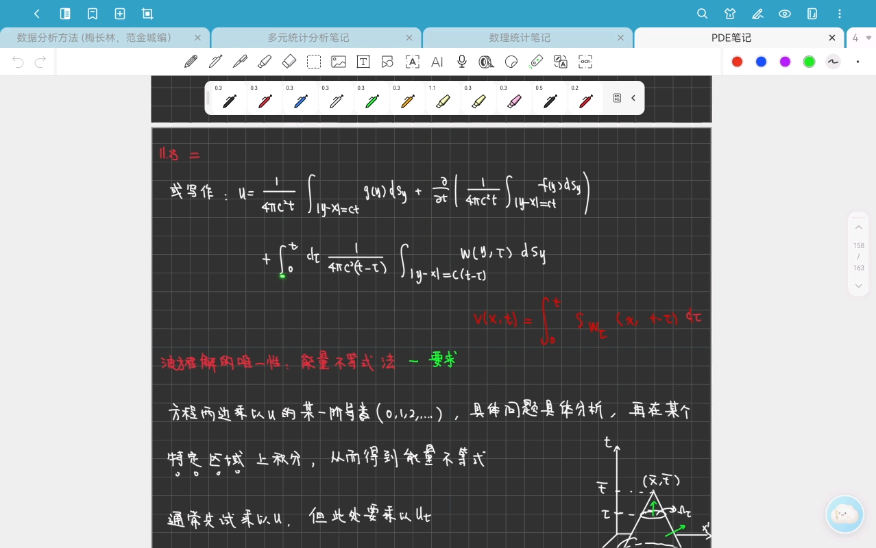 偏微分方程22-Chapter 5.1补充，能量不等式证明唯一性-20251125